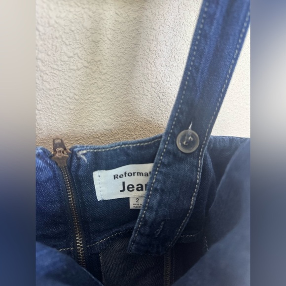 Reformation Amory denim midi dress in Caspian size 2 - Picture 7 of 9